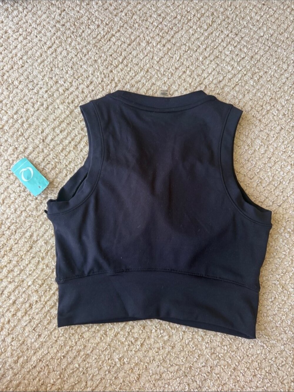 Black Cropped Athletic Tank size S - Picture 2 of 2
